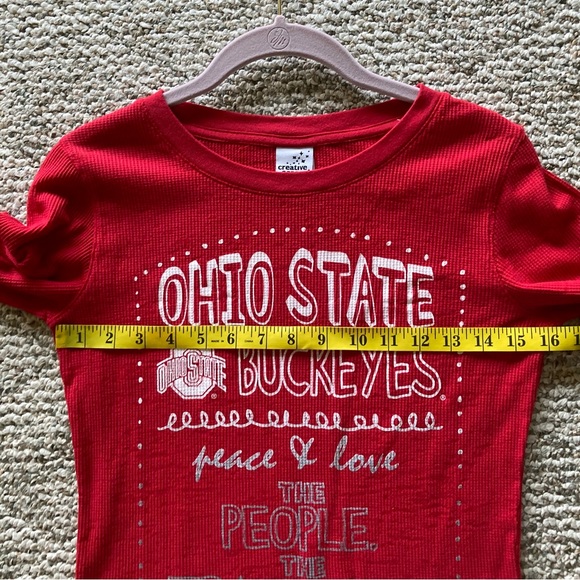 5/$15 Creative Apparel Ohio State Waffle-knit LS Tee Medium (BUNDLE ONLY) - Picture 7 of 8